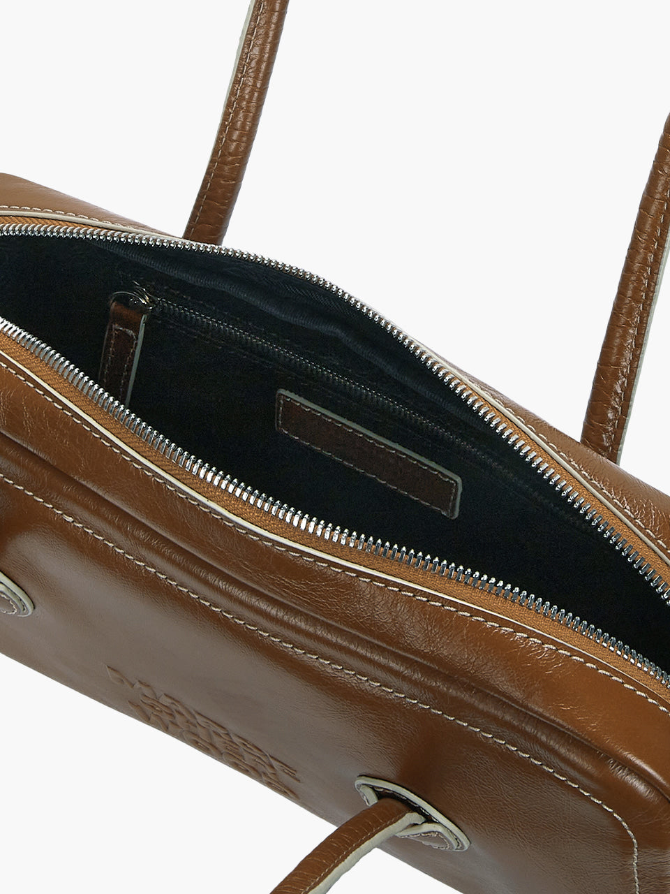 MARGESHERWOOD Soft Boston Ew Baguette Bag - Brown Crinkle