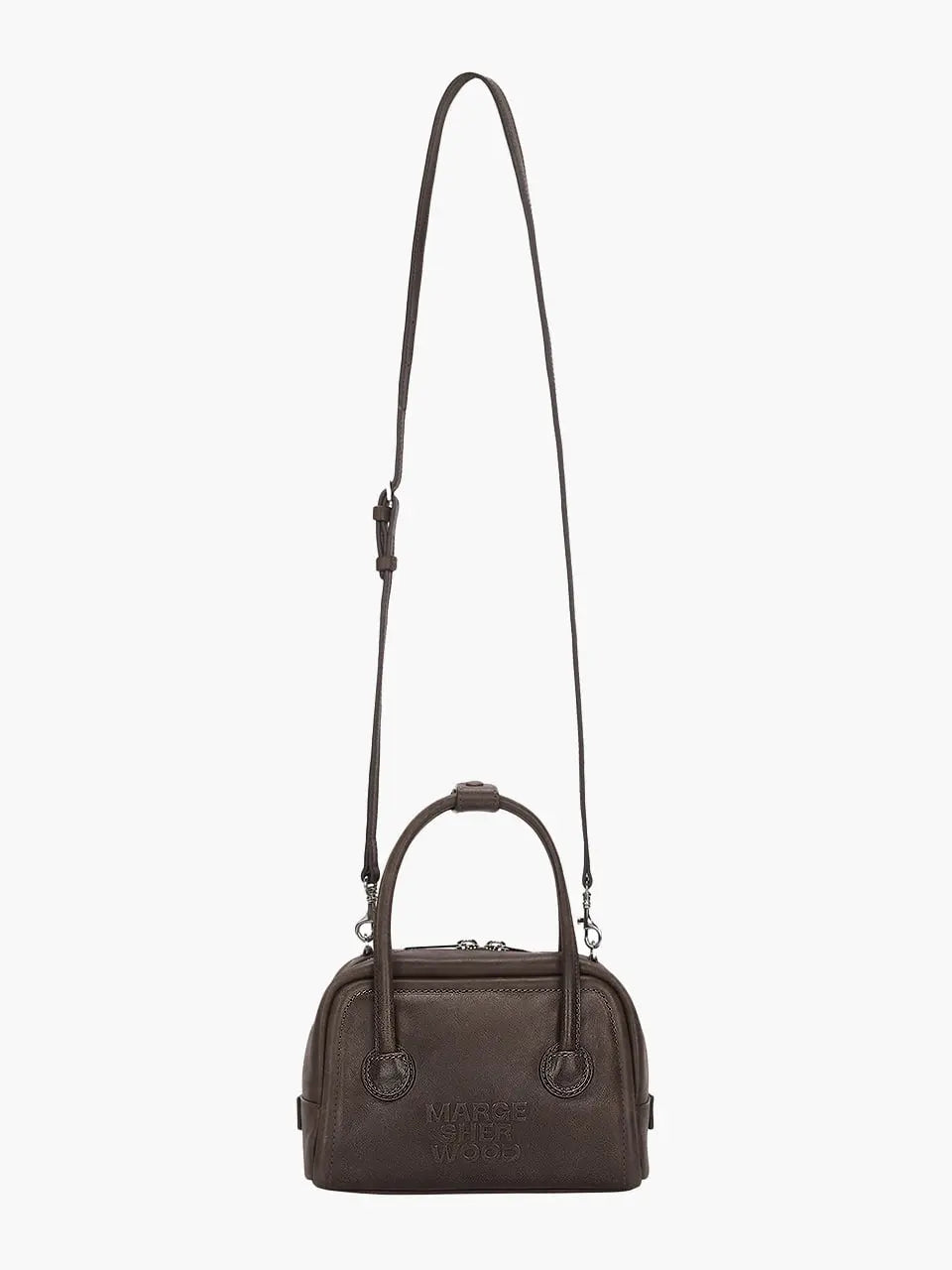 MARGESHERWOOD Soft Tote Mini Bag in Washed Brown Pull-up leather