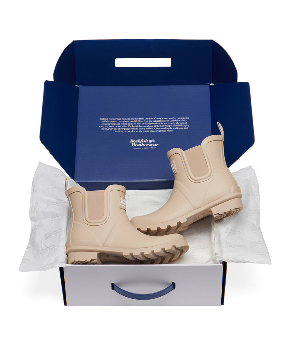 Rockfish Weatherwear Original Chelsea Rain Boots Beige view 4