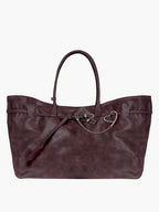 MARGESHERWOOD Grandma Used Bag XL - Wine Pull-up Leather
