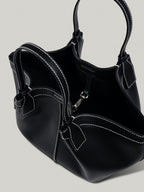 FOLNUA Mini Shell Bag - Black Stitch