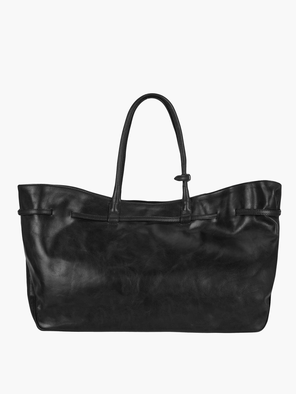 MARGESHERWOOD Grandma Used Bag XL - Black Pull-up Leather