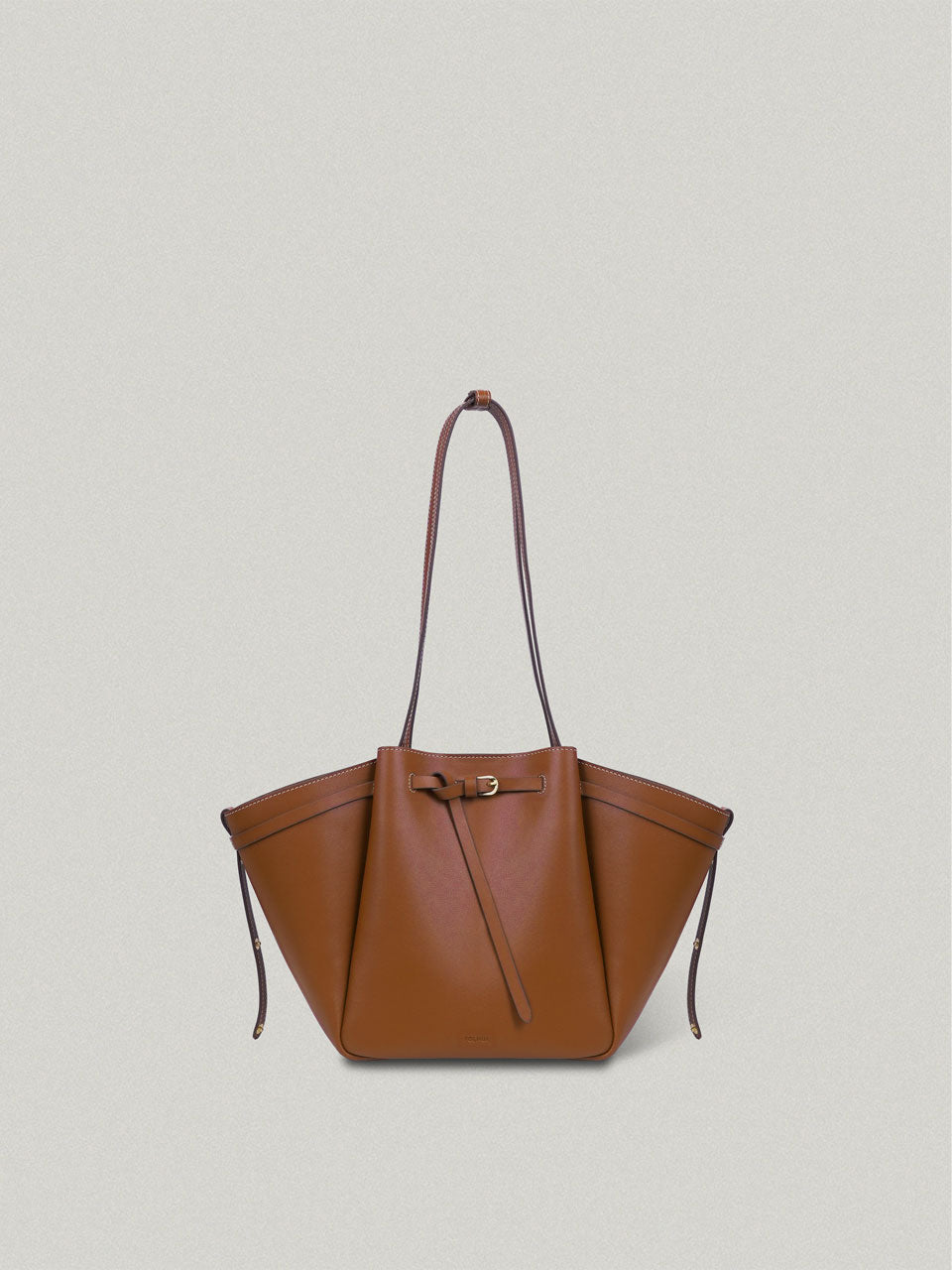 FOLNUA Mini Anthos Bag Brown - Stitch - front