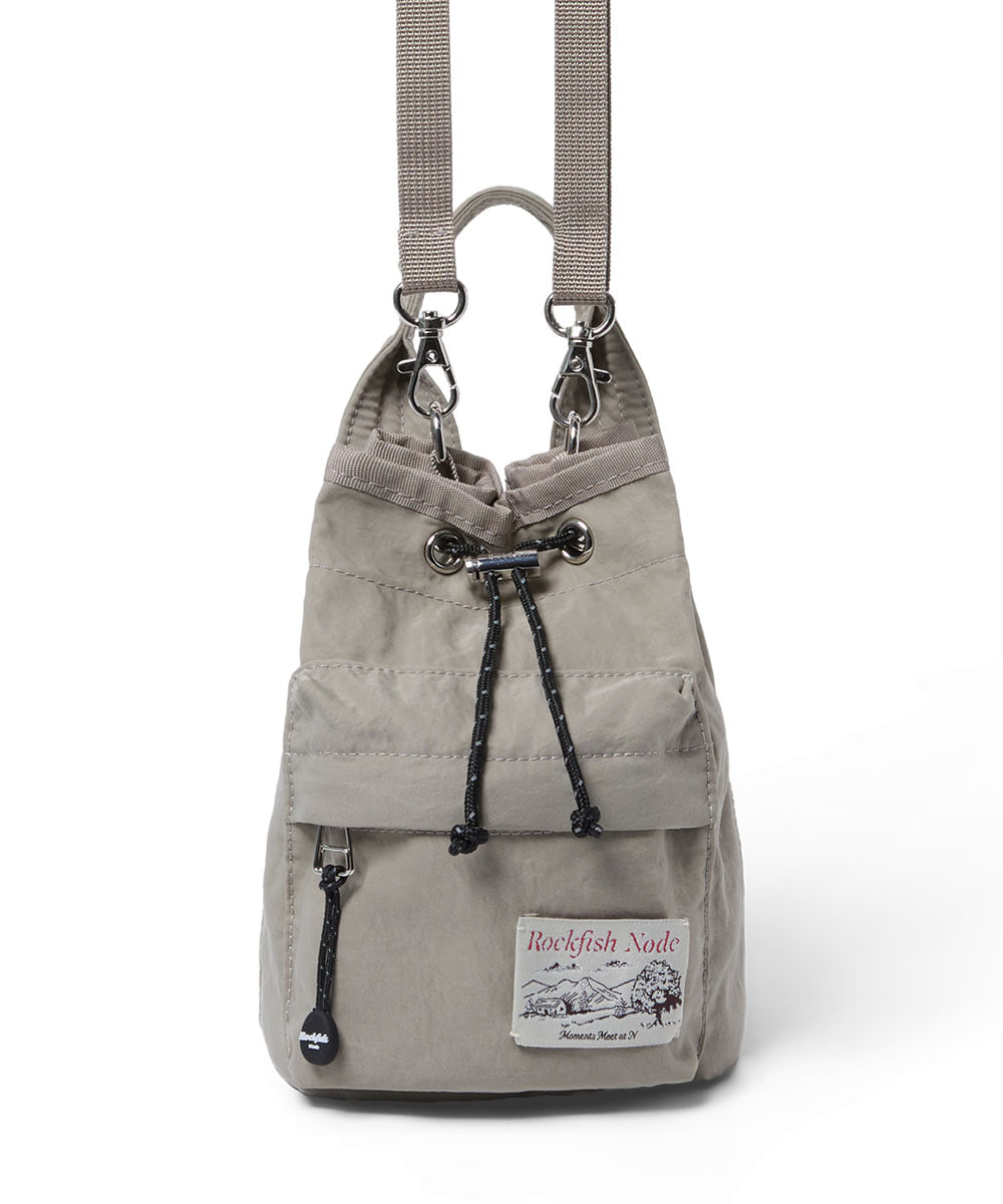 Rockfish Weatherwear Nylon Drawstring Mini Bag Light Khaki view 8