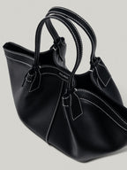 FOLNUA Mini Shell Bag - Black Stitch