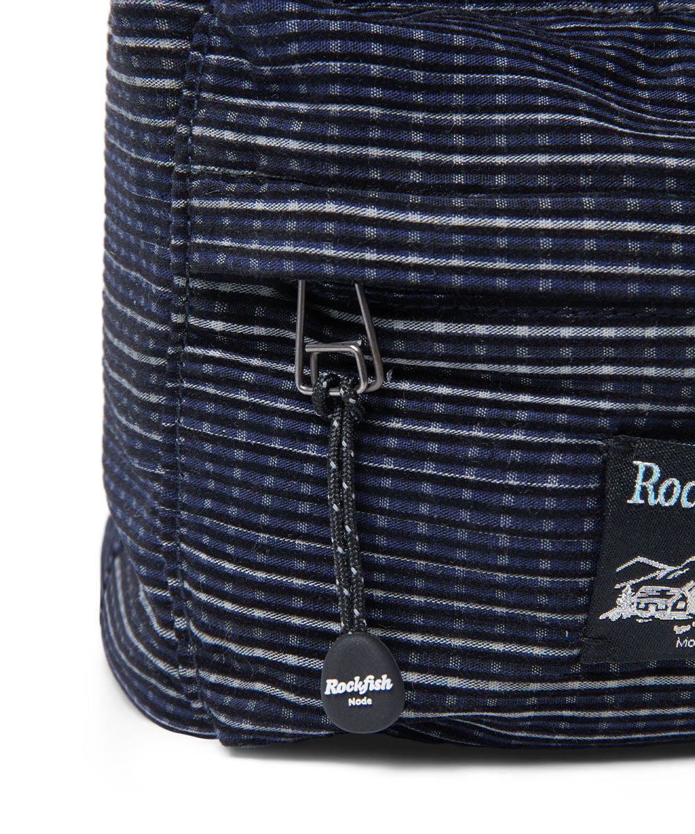 Rockfish Weatherwear CHECK DRAWSTRING MINI BAG Navy view 10