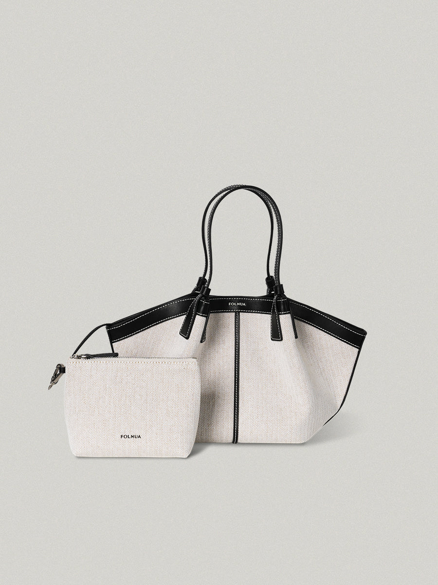 FOLNUA Mini Shell Bag - Black, Canvas