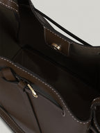 FOLNUA Mini Anthos Bag Cocoa - Stitch - snap detail