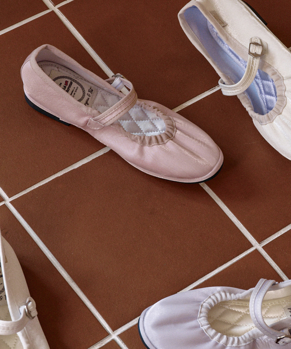 Rockfish Weatherwear Wisley Scrunch Maryjanes Pink on tiles
