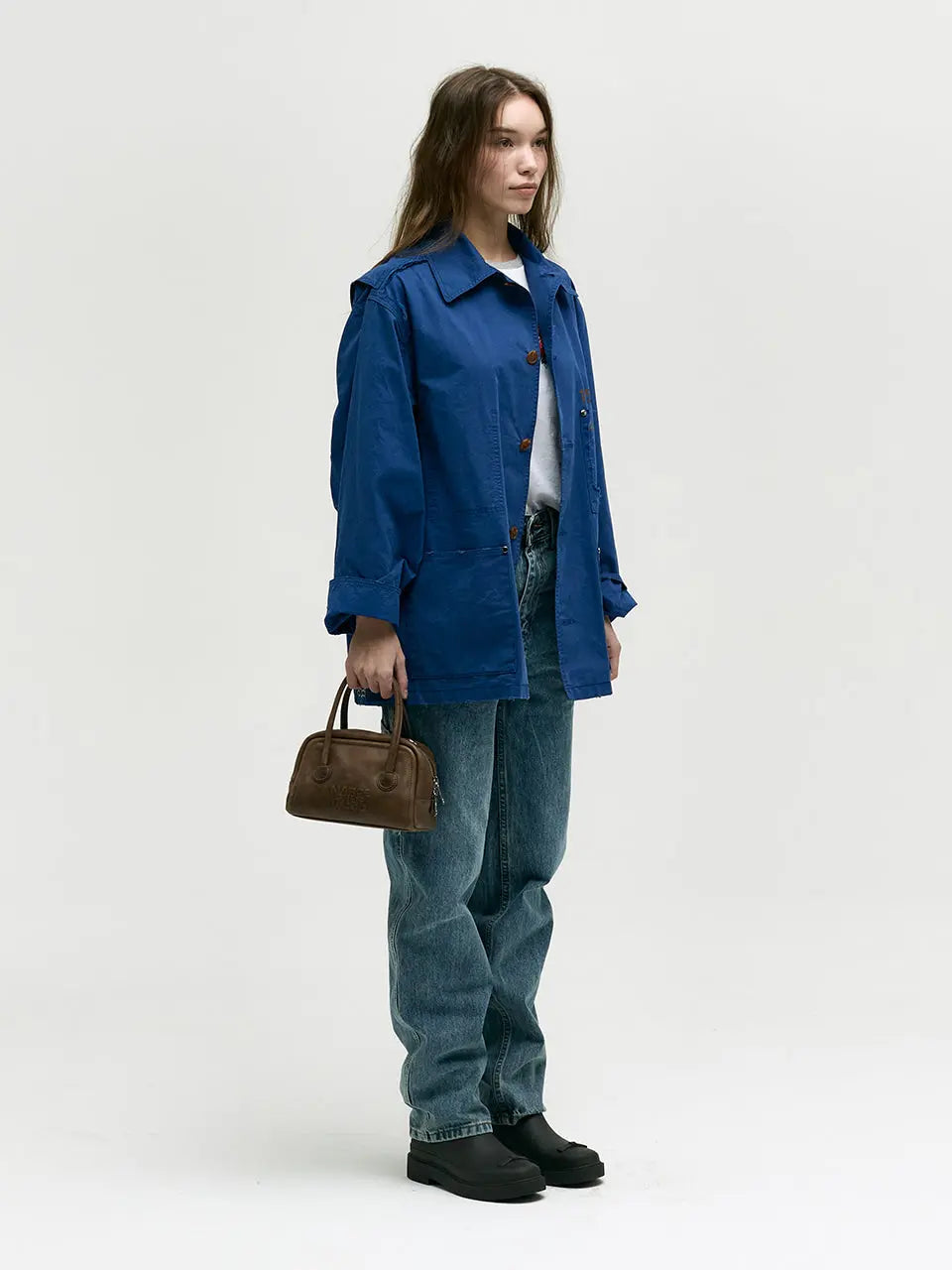 MARGESHERWOOD Soft Tote Mini Bag in Washed Brown Pull-up leather