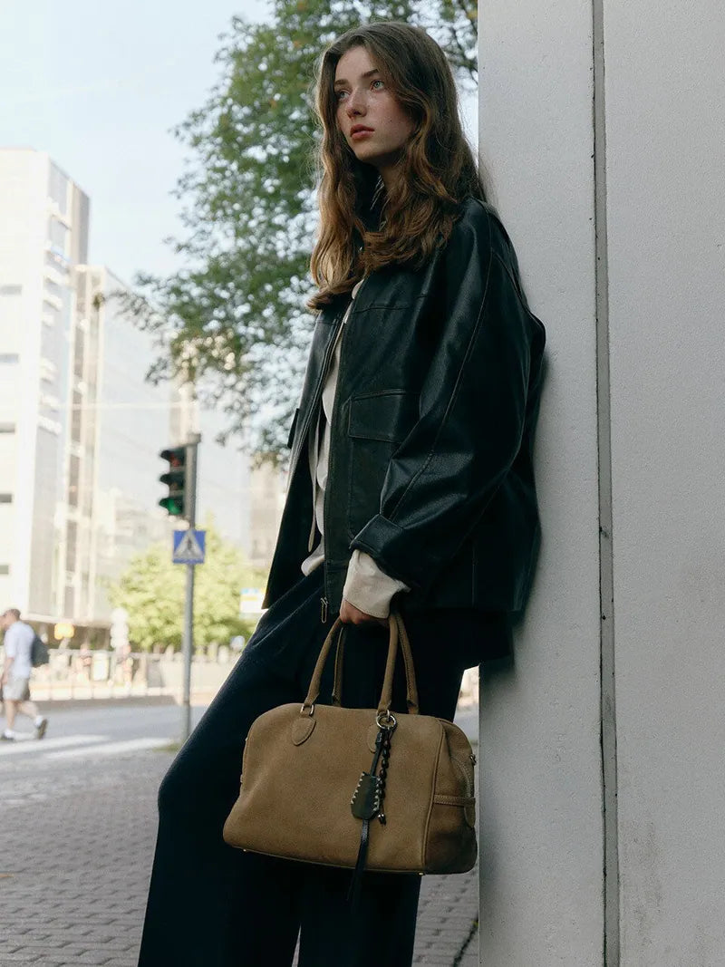 JOY GRYSON Maja Tote Bag Large Nubuck - Ochre