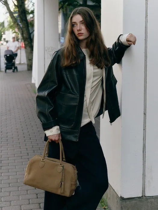 JOY GRYSON Maja Tote Bag Large Nubuck - Ochre