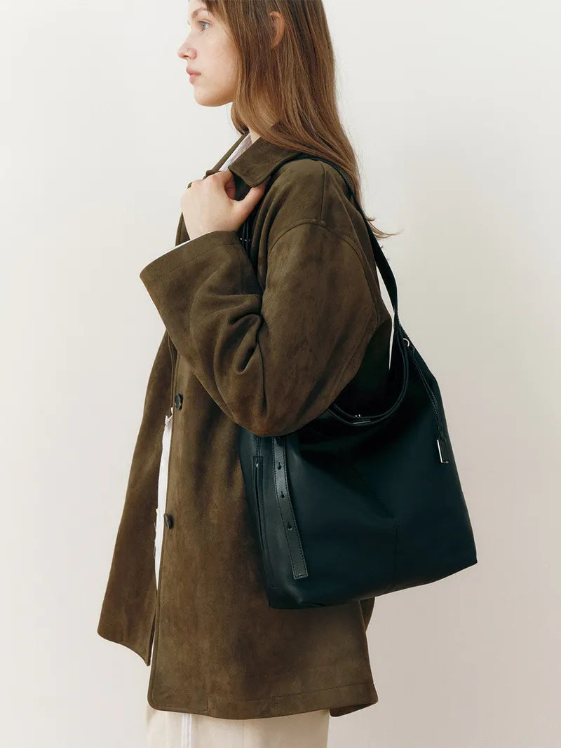 JOY GRYSON Selly Bucket Shoulder Bag - Black