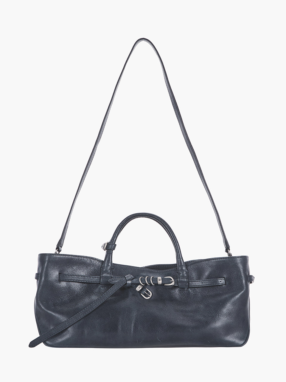 MARGESHERWOOD Grandma Used Bag - Navy Pull-up Leather