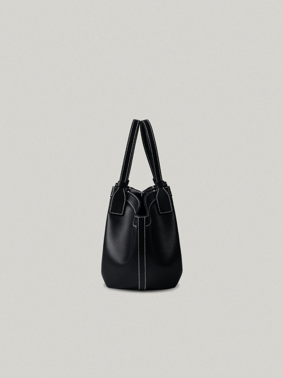 FOLNUA Mini Shell Bag - Black Stitch