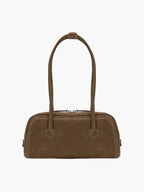 MARGESHERWOOD Soft Boston Ew Baguette Bag - Chestnut Nubuck