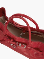 MARGESHERWOOD Grandma Used Bag - Apple Red Pull-up Leather