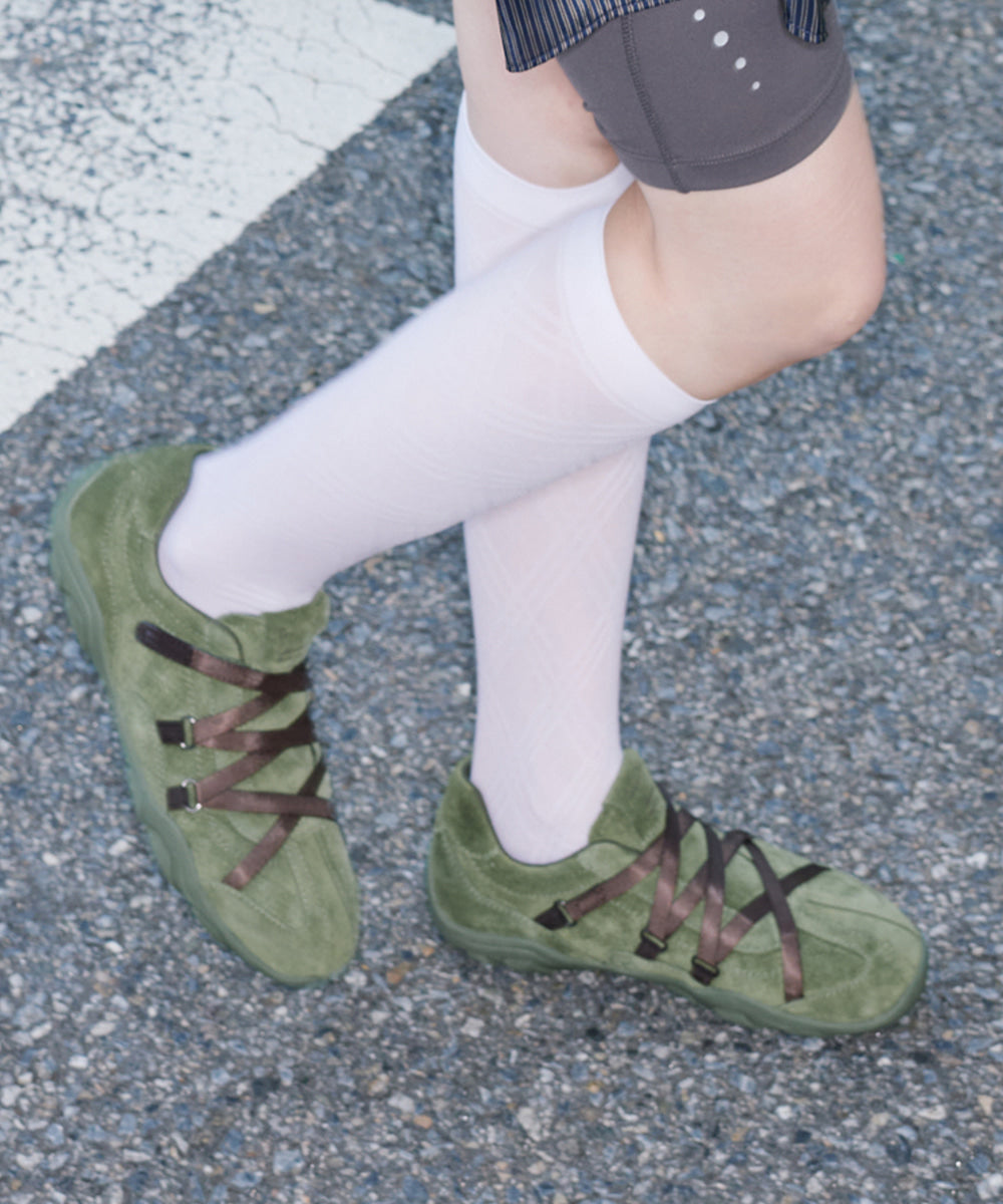 Rockfish Weatherwear ZANE X-STRAP SNEAKERS(SUEDE) Olive Green view 4