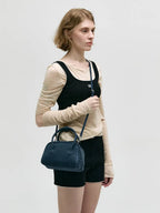 MARGESHERWOOD Soft Tote Mini Bag in Indigo Nubuck leather