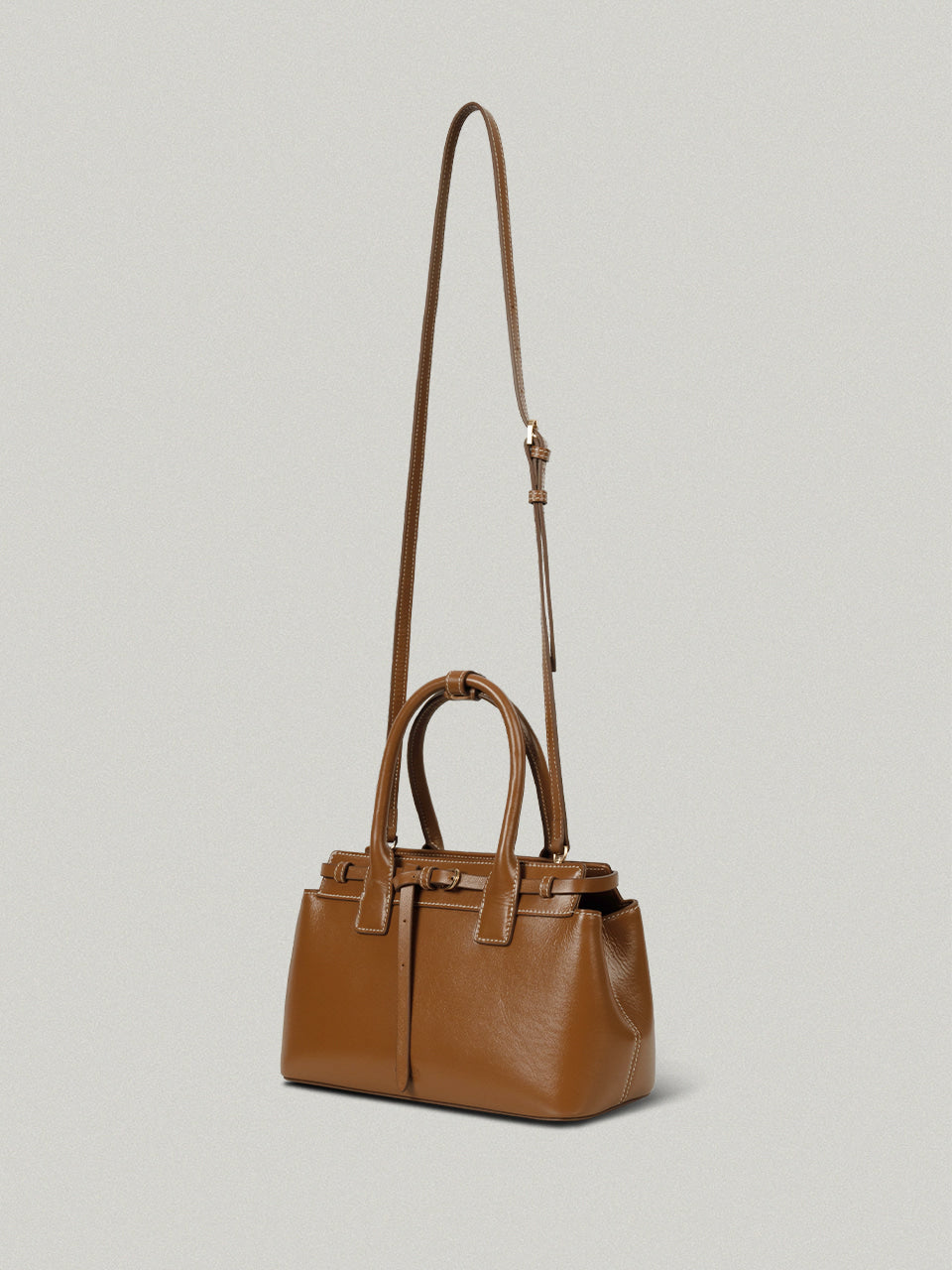 FOLNUA Mini Anneau Bag Caramel Stitch - side