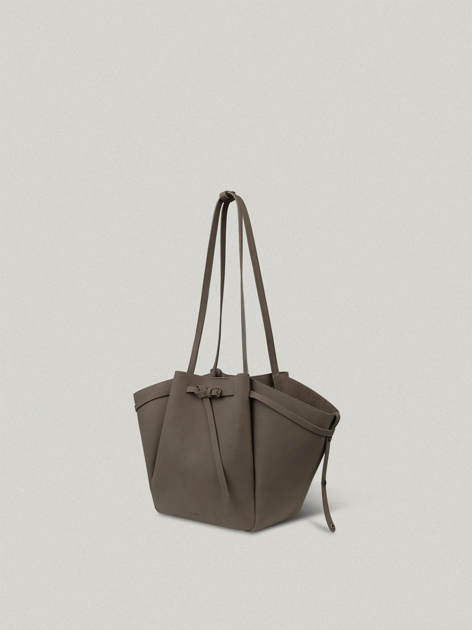 FOLNUA Mini Anthos Bag Taupe - Nubuck - side profile
