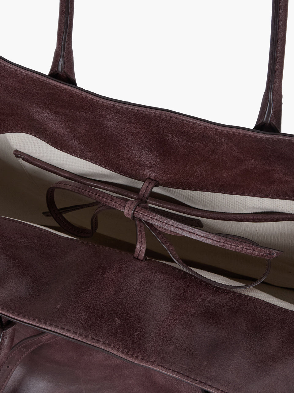 MARGESHERWOOD Grandma Used Bag XL - Wine Pull-up Leather