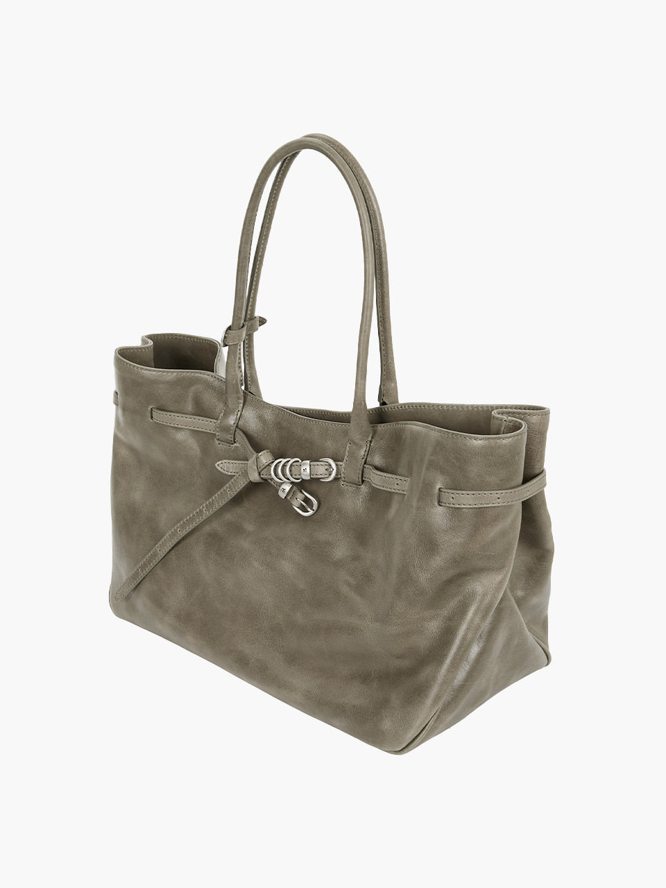 MARGESHERWOOD Grandma Used Bag Large - Etoffe Pull-up Leather