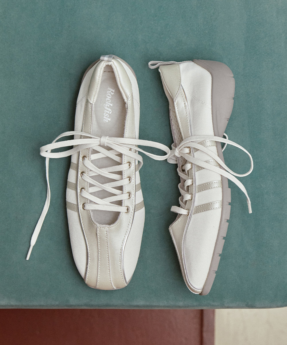 Rockfish Weatherwear Bliss Laceup Sneakers Cream Pearl 7
