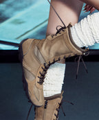 Rockfish Weatherwear NICOLE MIDDLE BOOTS Khaki on foot