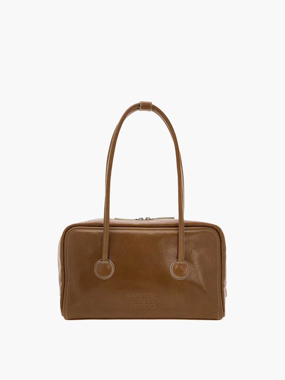 MARGESHERWOOD Soft Boston Bag - Brown Crinkle
