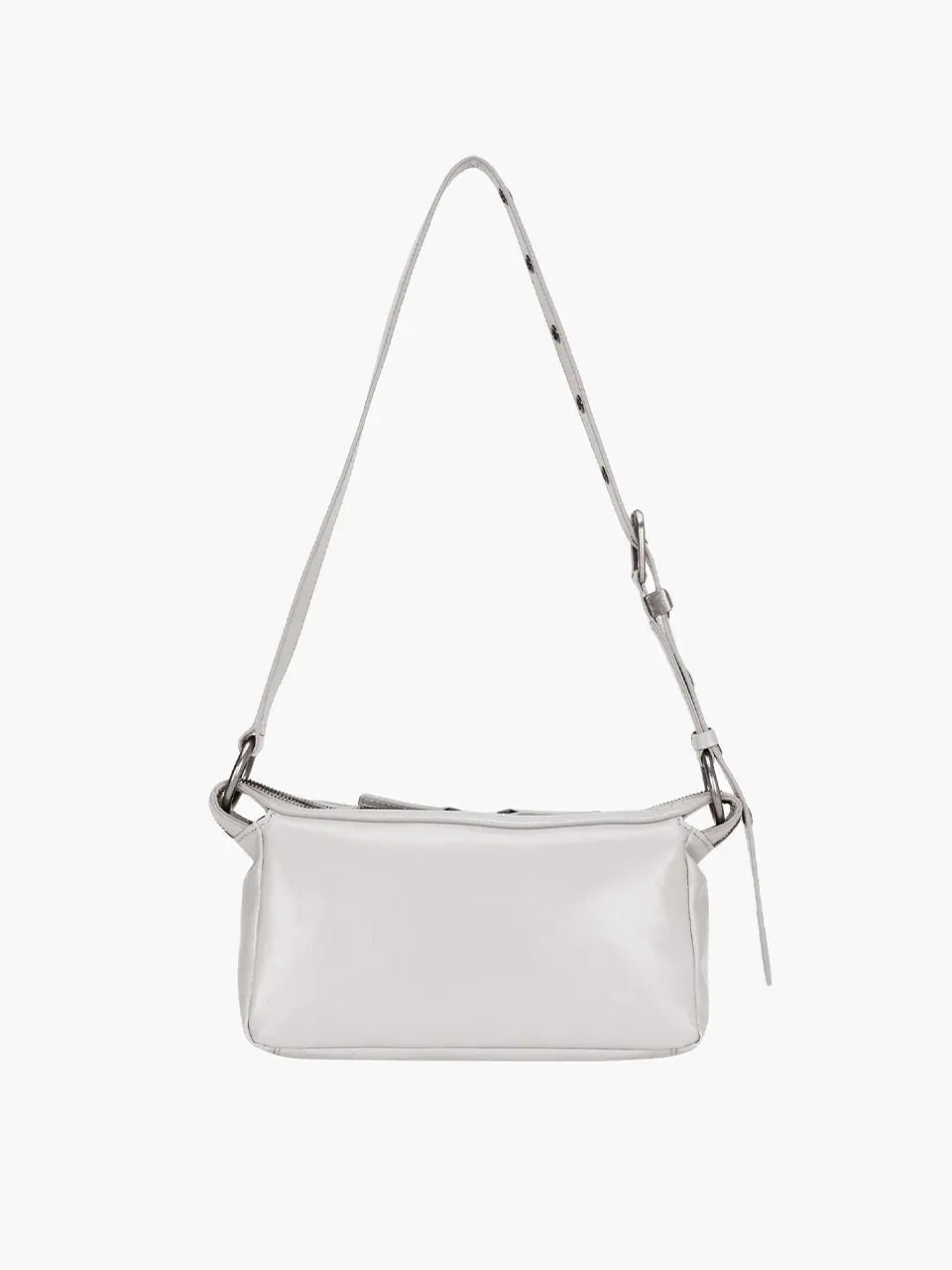 Marge Sherwood Outpocket Hobo Mini in light grey glossy plain, view 5