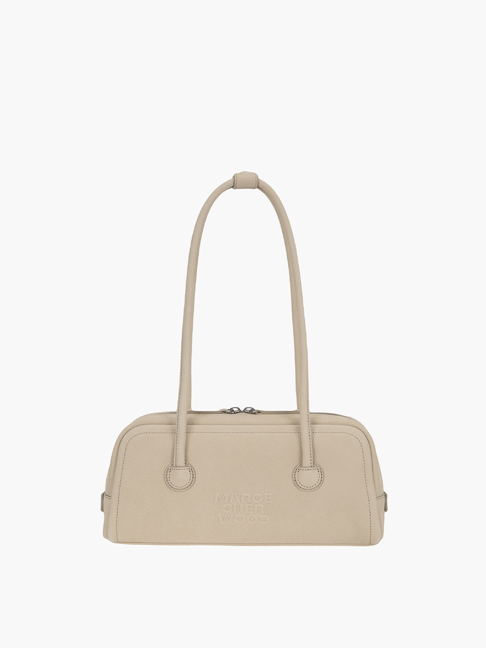 MARGESHERWOOD Soft Boston Ew Baguette Bag - Nude Nubuck