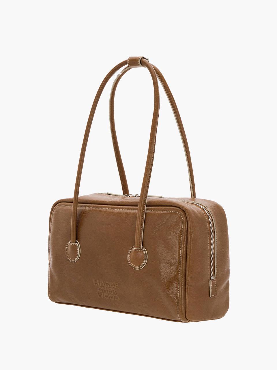 MARGESHERWOOD Soft Boston Bag - Brown Crinkle