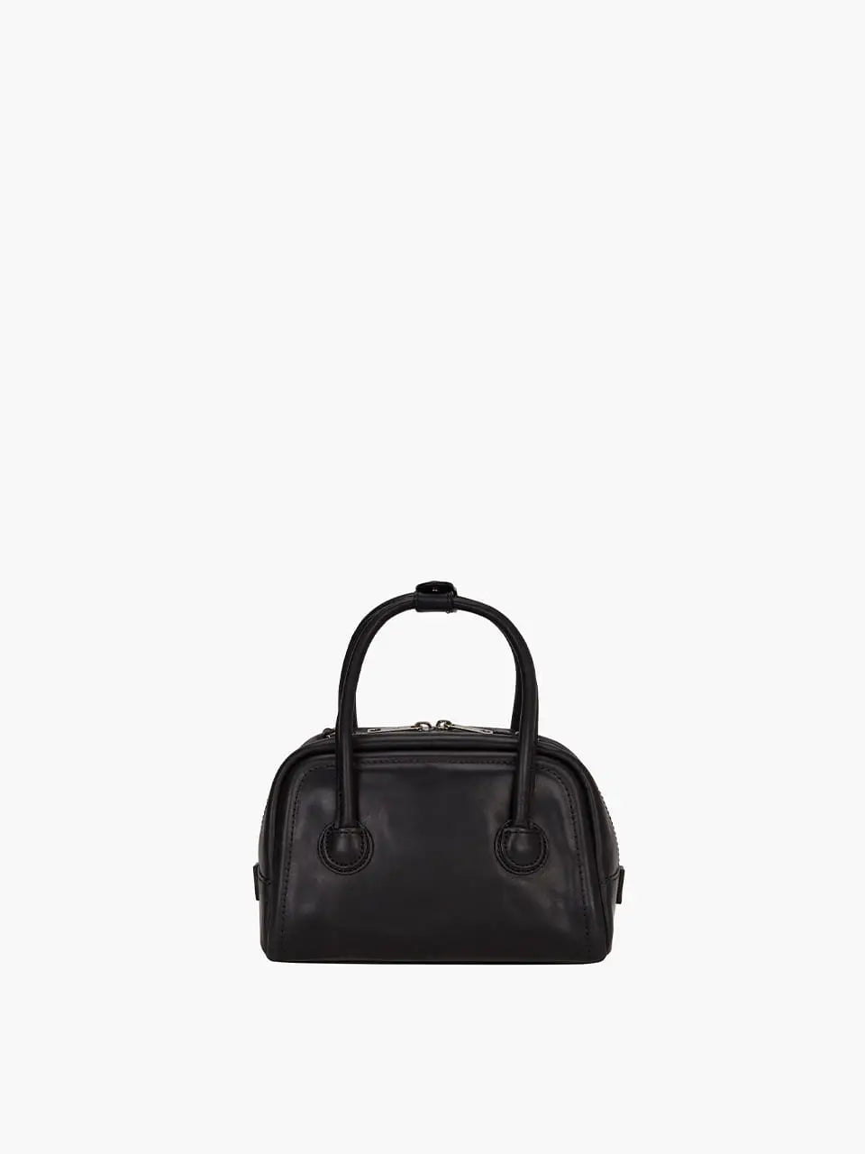 MARGESHERWOOD Soft Tote Mini Bag in Black Pull-up leather