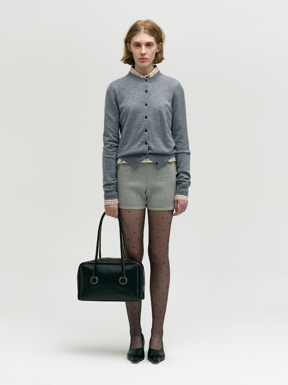 MARGESHERWOOD Soft Boston Bag - Black Plain