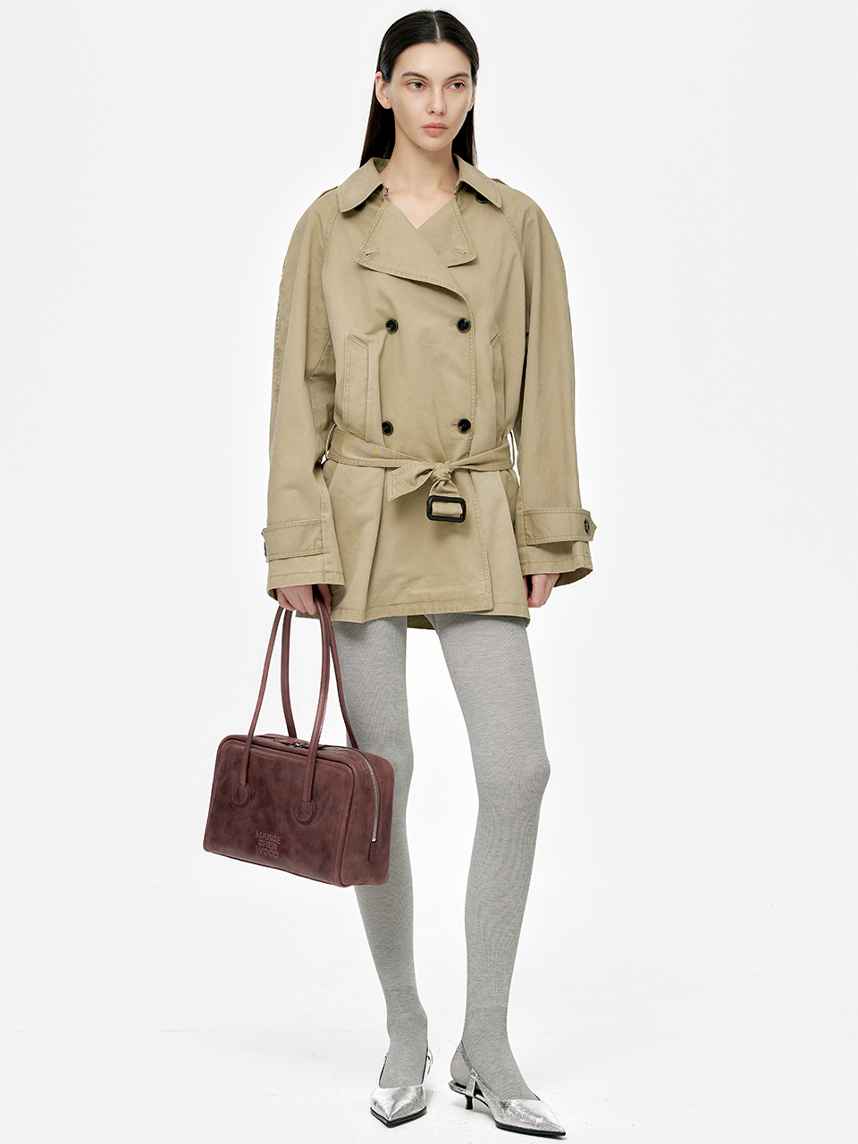 MARGESHERWOOD Soft Boston Bag - Wine Leather