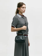 MARGESHERWOOD Soft Tote Mini Bag in Black Plain leather