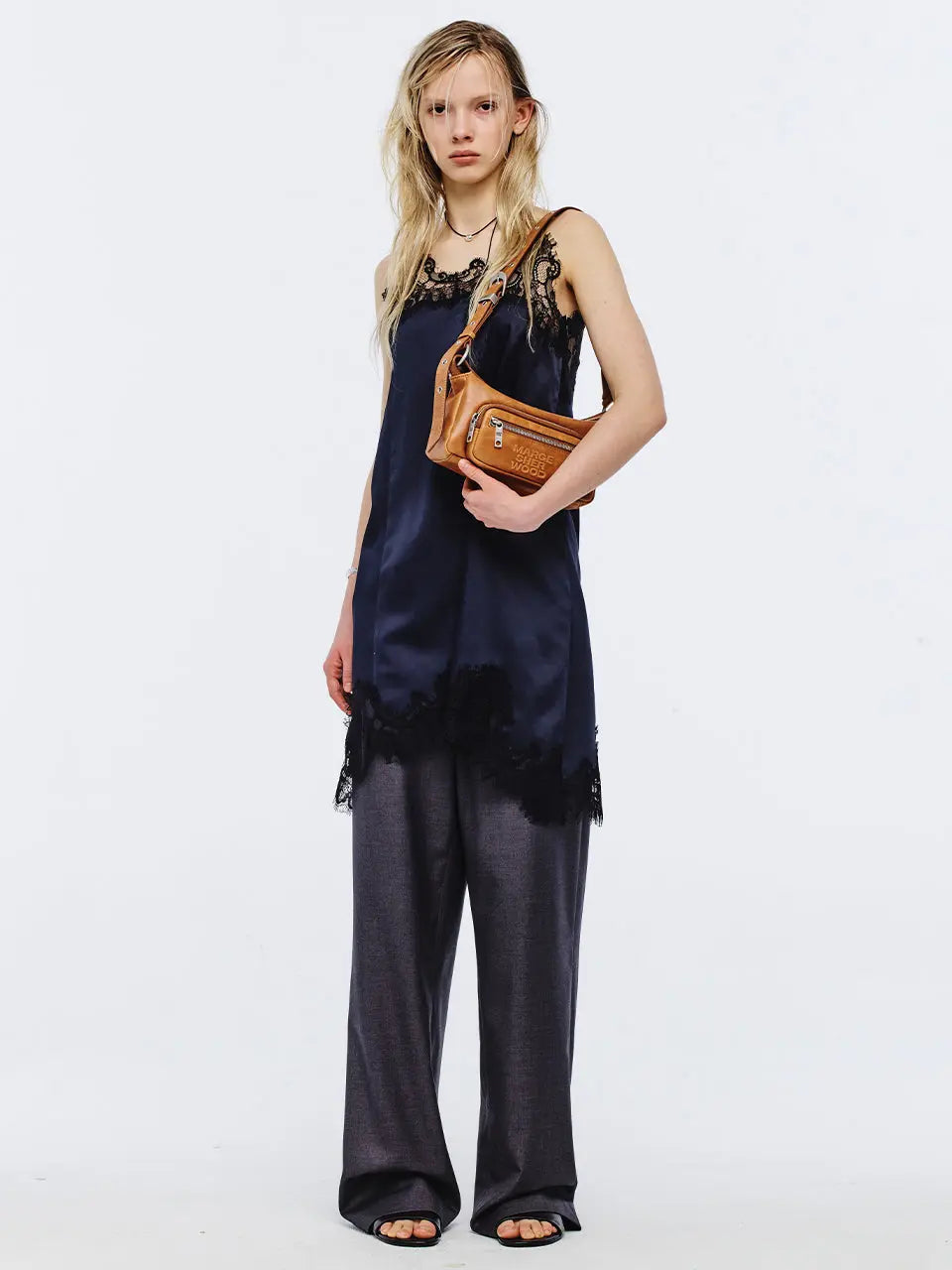 Marge Sherwood Outpocket Hobo Mini in saddle brown pull-up, view 3