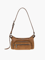 Marge Sherwood Outpocket Hobo Mini in saddle brown pull-up