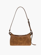 Marge Sherwood Outpocket Hobo Mini in saddle brown pull-up, view 5