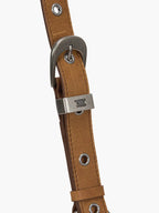 Marge Sherwood Outpocket Hobo Mini in saddle brown pull-up, view 9