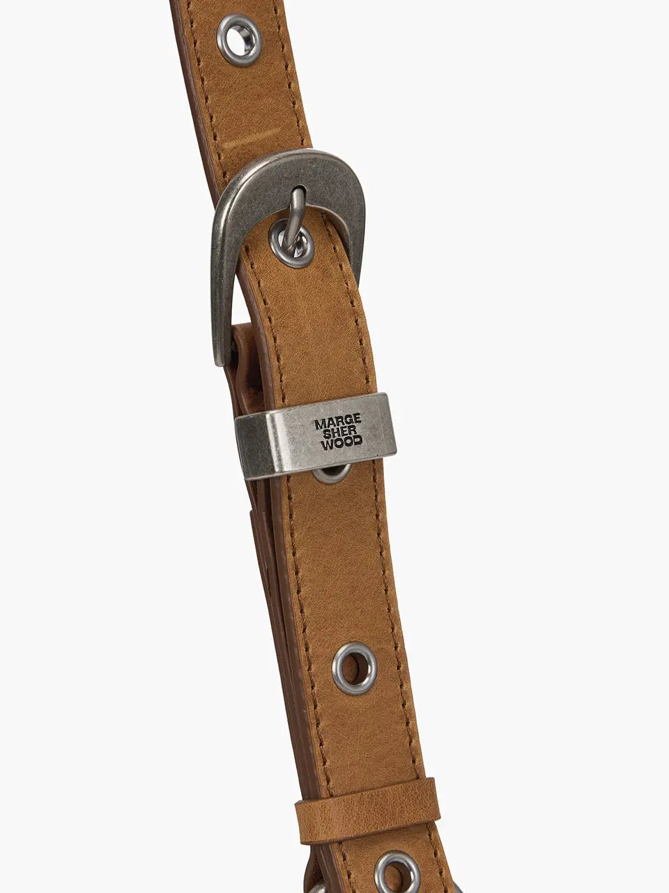 Marge Sherwood Outpocket Hobo Mini in saddle brown pull-up, view 9