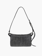 Marge Sherwood Outpocket Hobo Mini in white & grey two-tone cracked, view 2