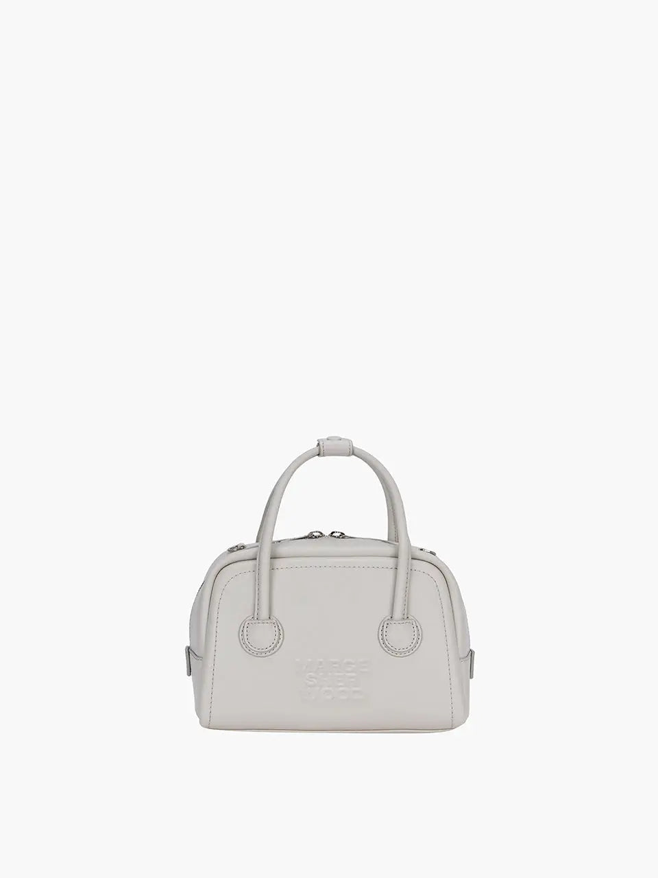 MARGESHERWOOD Soft Tote Mini Bag in Light Grey Plain leather