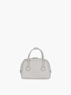MARGESHERWOOD Soft Tote Mini Bag in Light Grey Plain leather
