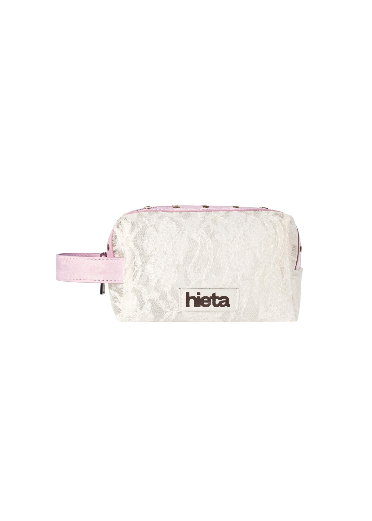 Hieta Mia Lace Stud Pouch White front