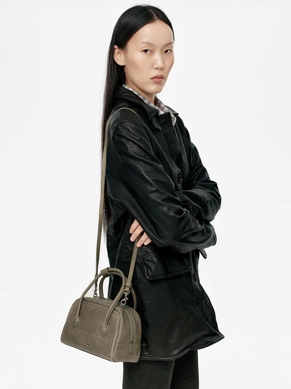 MARGESHERWOOD Soft Tote Mini Bag in Etoffe Pull-up leather