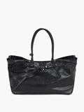 MARGESHERWOOD Grandma Used Bag Large - Black Pull-up Leather