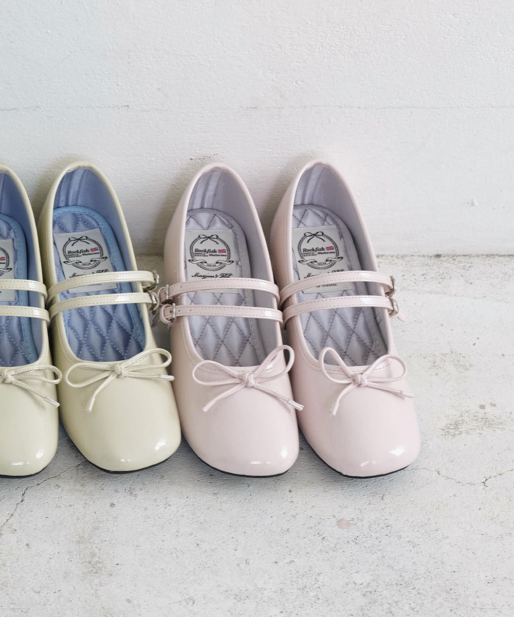 Rockfish Weatherwear Square Toe Two Strap Maryjanes 4cm Pink view 6