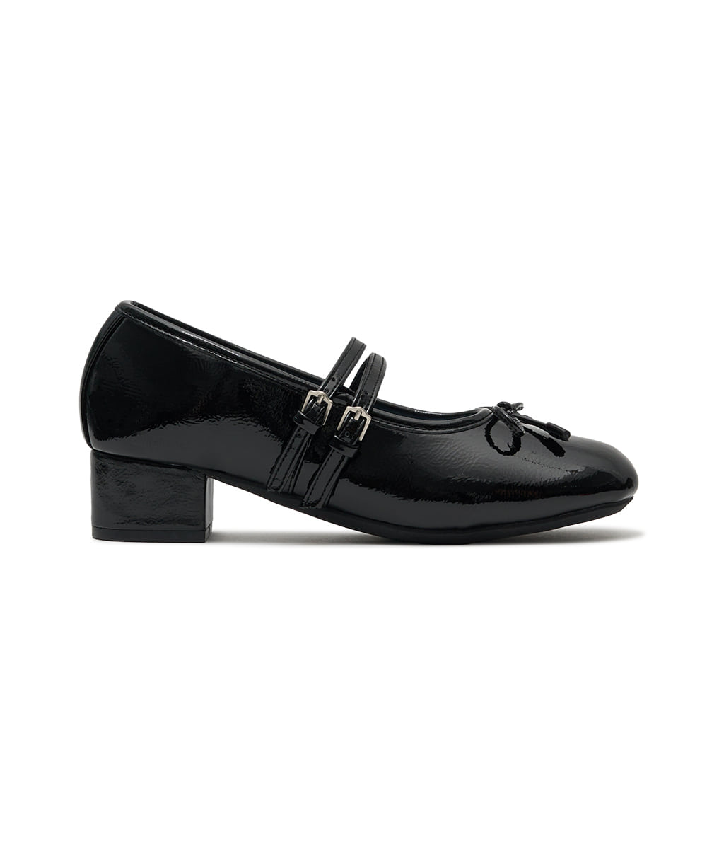 Rockfish Weatherwear Square Toe Two Strap Maryjanes 4cm Black view 7